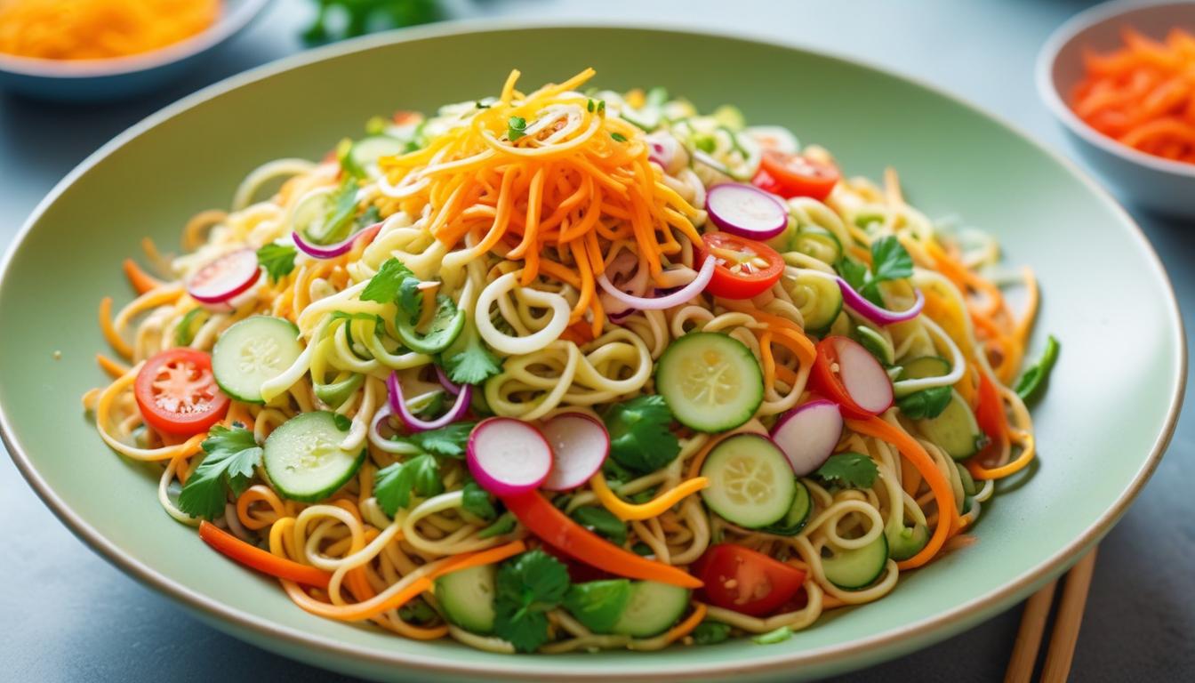 Hafif ve Ferahlatıcı Sebzeli Noodle Salatası Tarifi