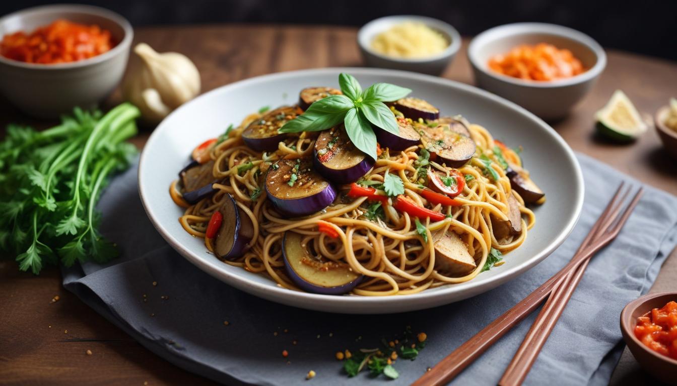 Farklı Bir Lezzet: Noodle ve Patlıcanın Dansı