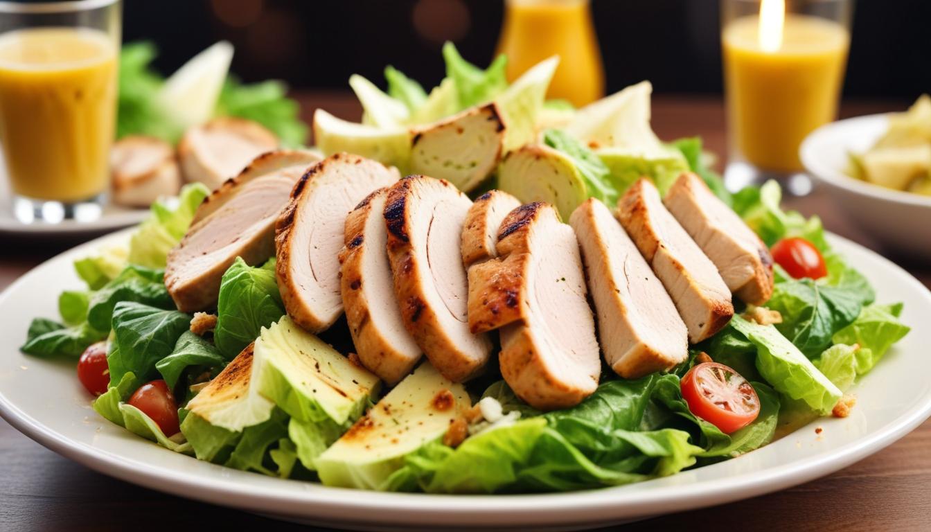 Izgara Tavuk ile Hazırlanan Lezzetli Sezar Salata