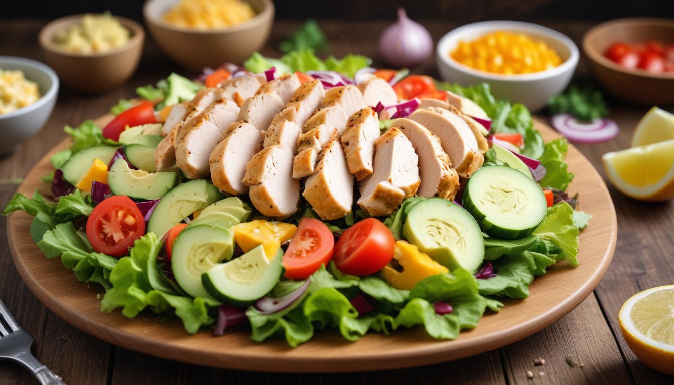 Tavukla Dolu Besleyici Bir Salata Tarifi