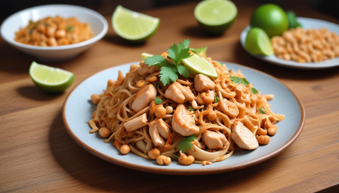 Tavukla Hazırlanan Pad Thai: Tayland’ın Gözde Yemeği